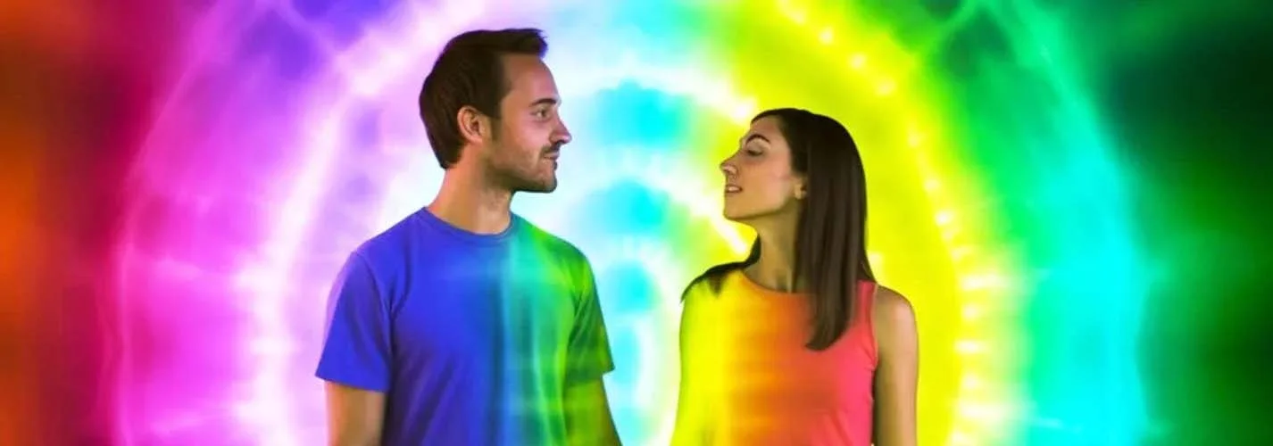 Couples Sound Bath Healing Crystal Signing Bowls Reiki Chakra Balancing Aura Cleansing Reconnecting Together Relationship Therapy Holographic Sound Healer Kevin Lisa Foresman Enlumnia Dallas TX