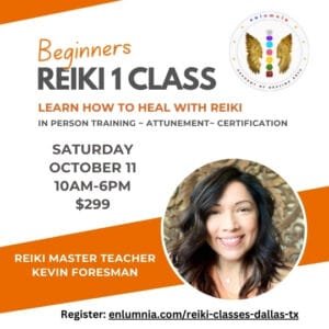 Reiki 1 Class Training Dallas TX Practitoner Certification Healer Reiki Master Lisa Foresman Enlumnia October 11 2025